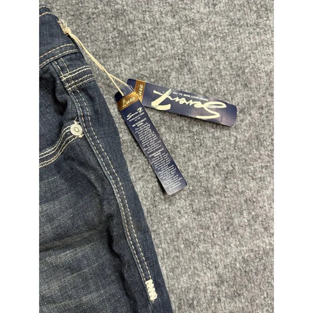 Seven7 Women’s Dark Blue Denim Luxury Jean Capris – Size 16 – Stretch – NWT - Picture 8 of 11